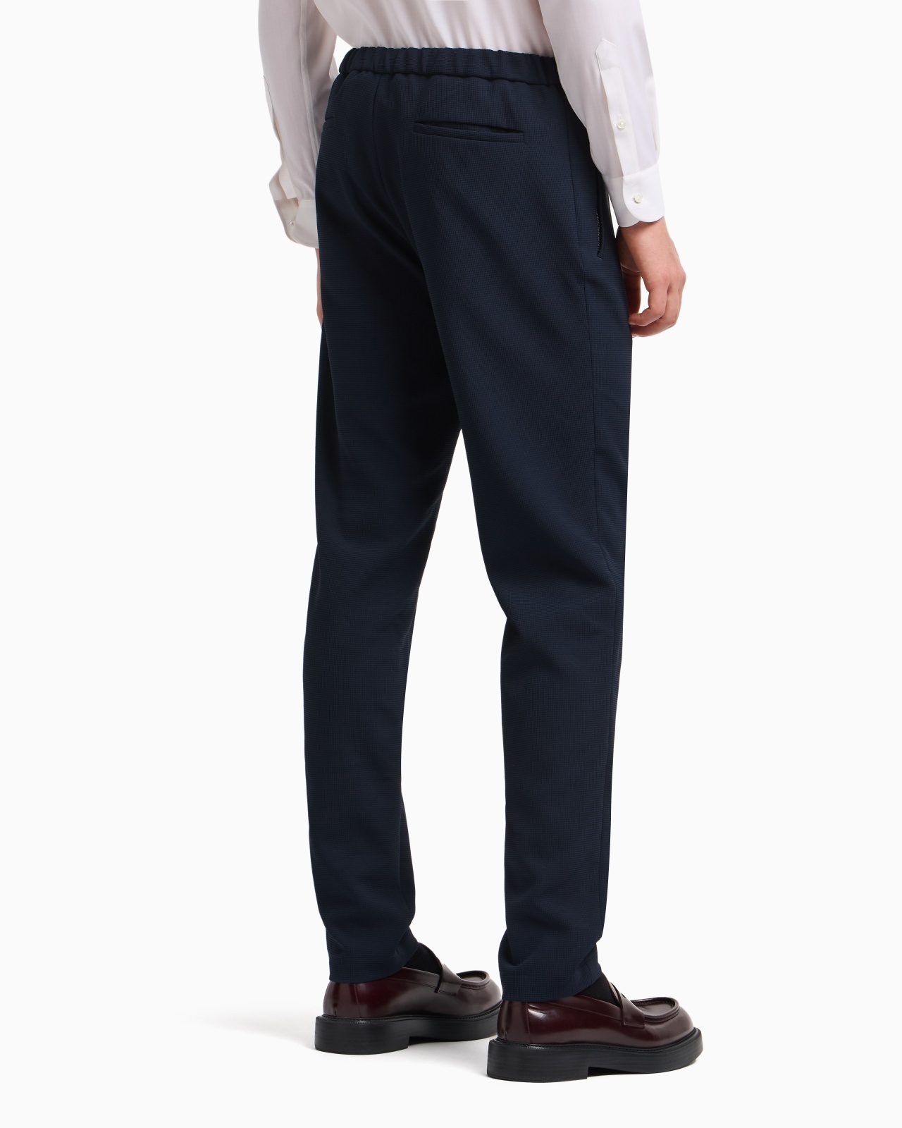 ICON 3D PIQUÉ-EFFECT CRÊPE JERSEY TROUSERS - 3