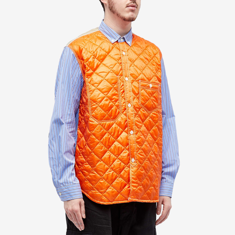 Junya Watanabe MAN Junya Watanabe MAN Broad Stripe Quilted Over shirt outlook
