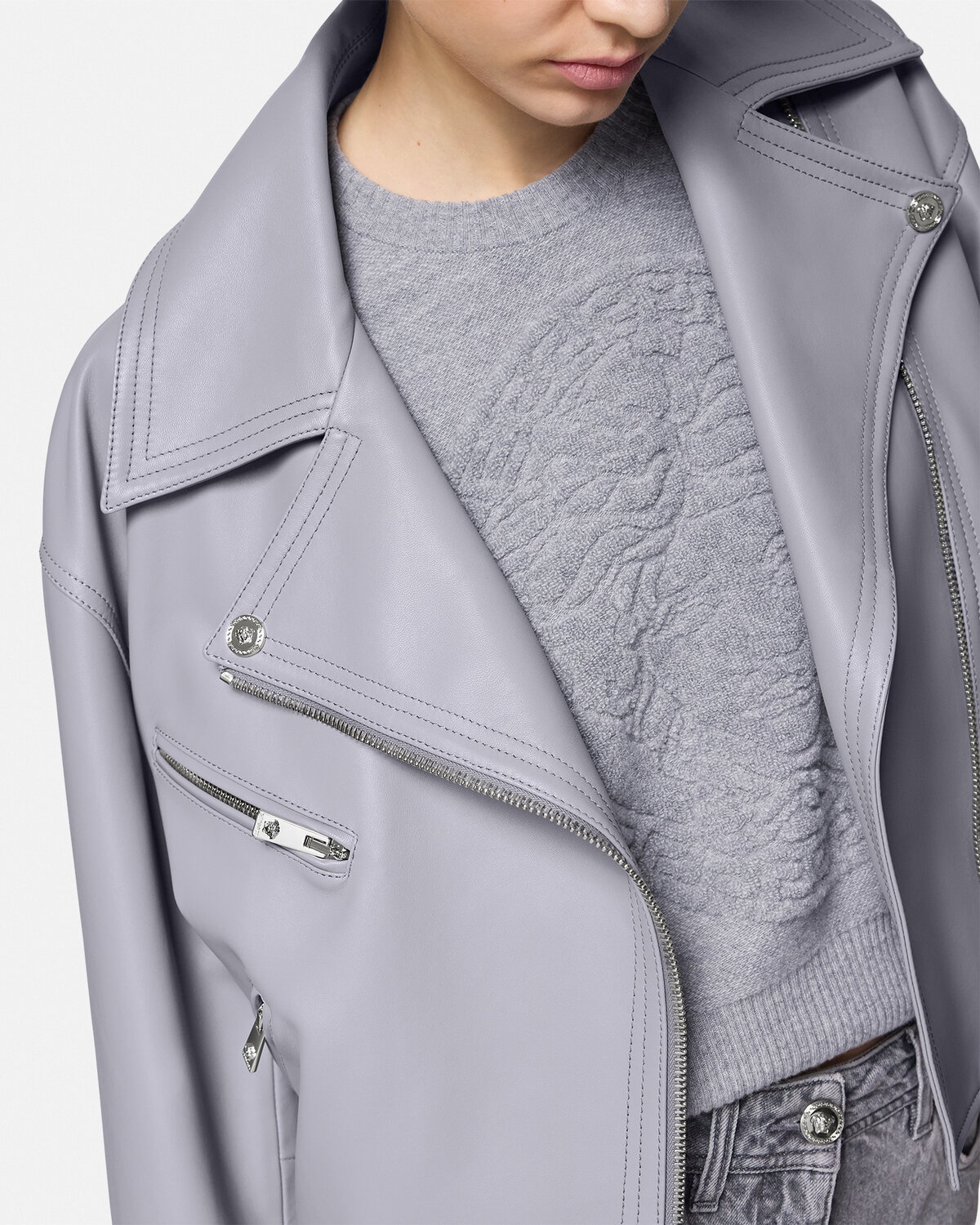 Leather Biker Jacket - 3