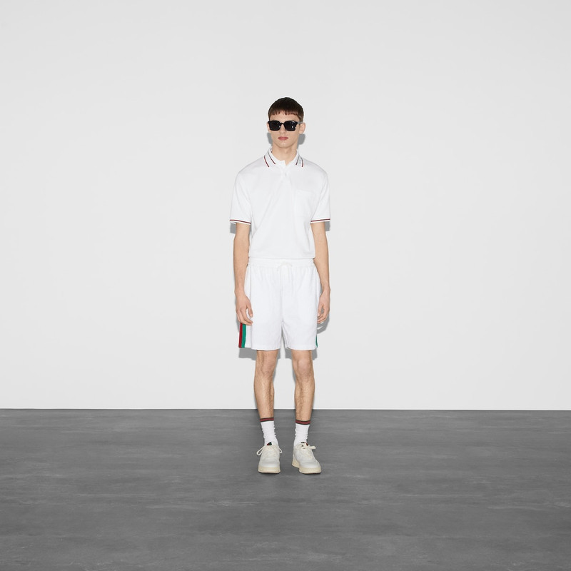 GUCCI GG terry cloth short with Web outlook