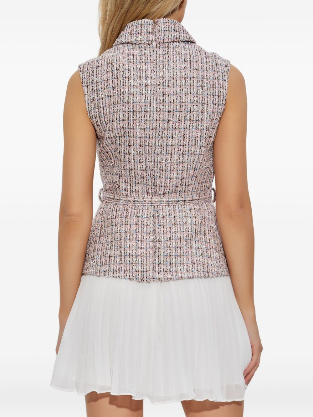 tweed pleated dress - 4
