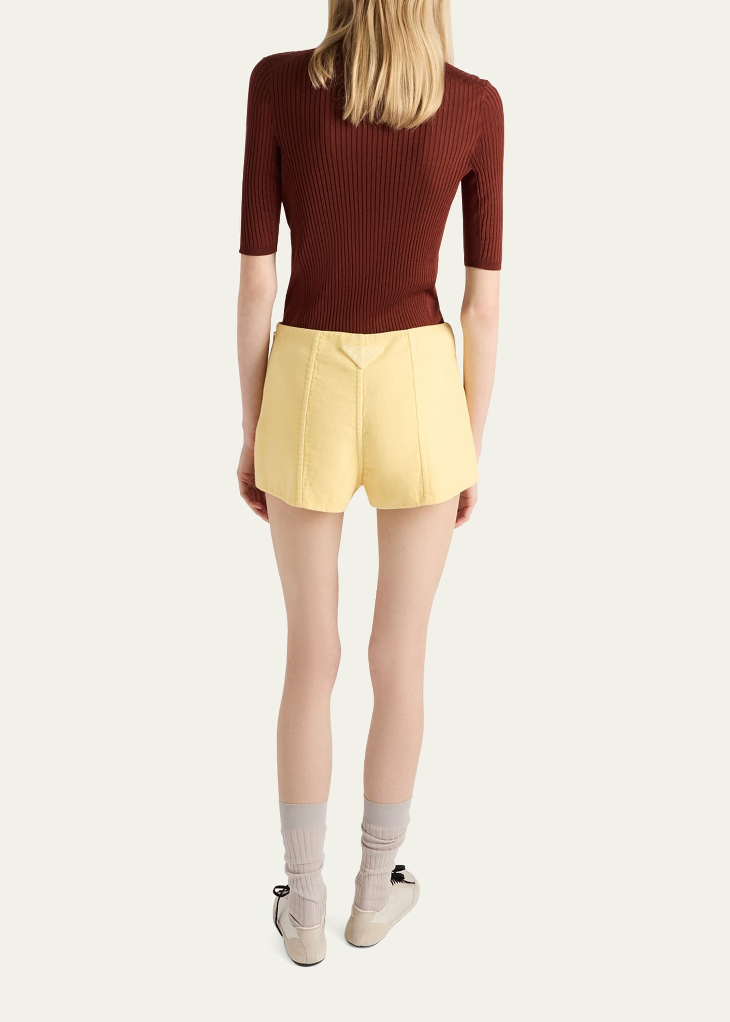 Fitted Rib Knit Polo - 3