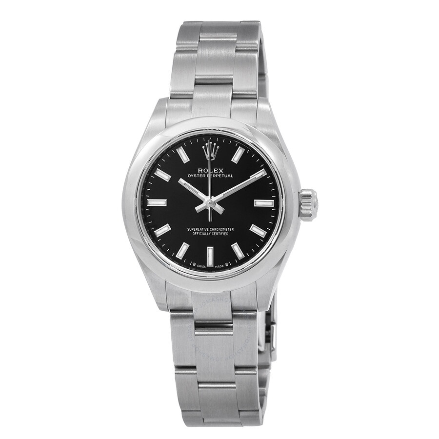 Rolex Oyster Perpetual 28 Automatic Chronometer Black Dial Ladies Watch 276200BKSO - 1