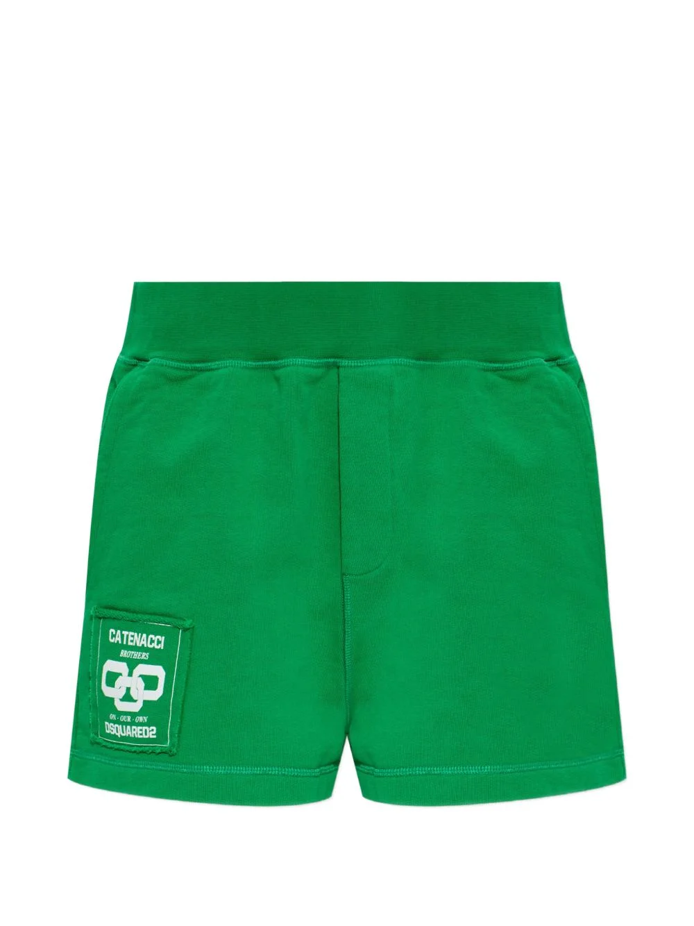 logo patch mini shorts - 1