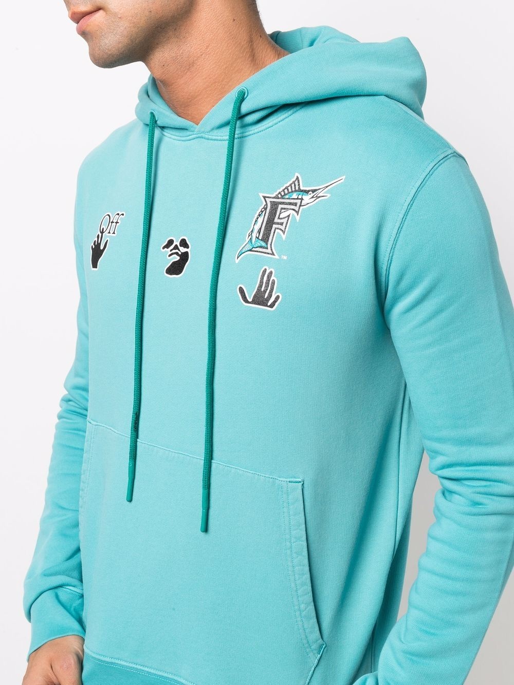 x MLB Florida Marlins logo-print hoodie - 5