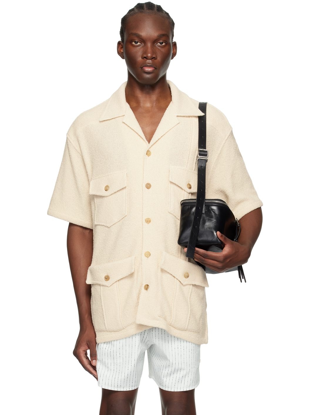 Beige Flap Pocket Shirt - 1