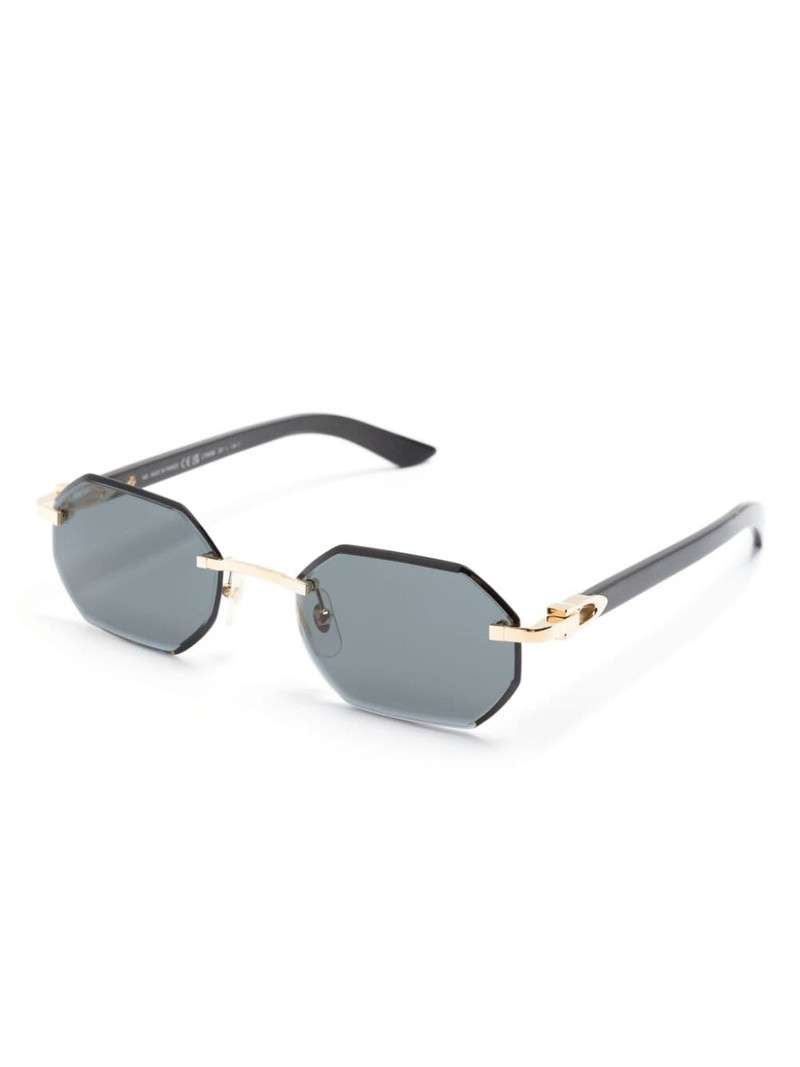 Cartier geometric rimless sunglasses outlook