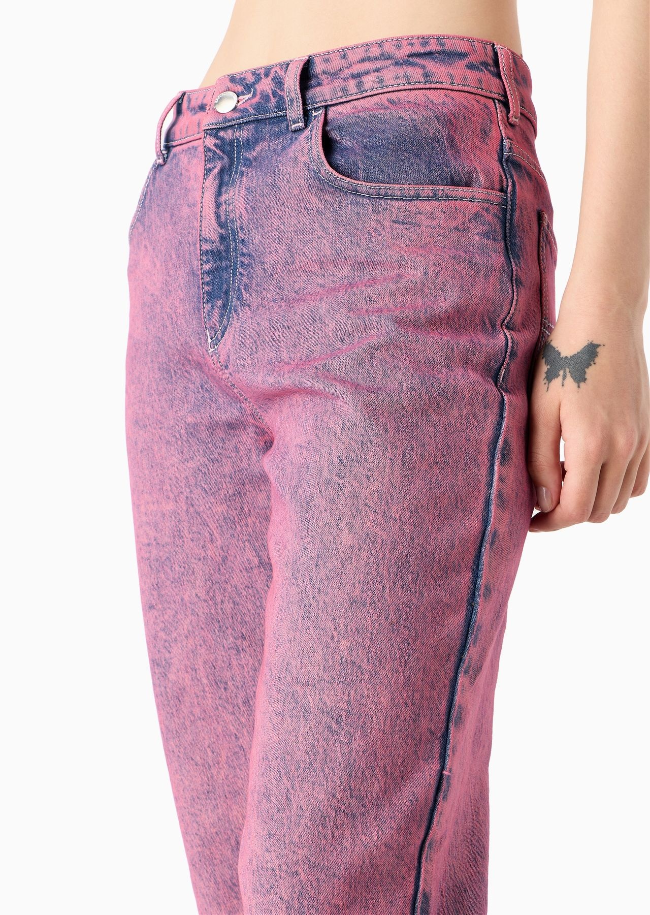 Emporio Armani Sustainability Values Capsule Collection over-dyed organic Lyocell-blend denim jeans - 5