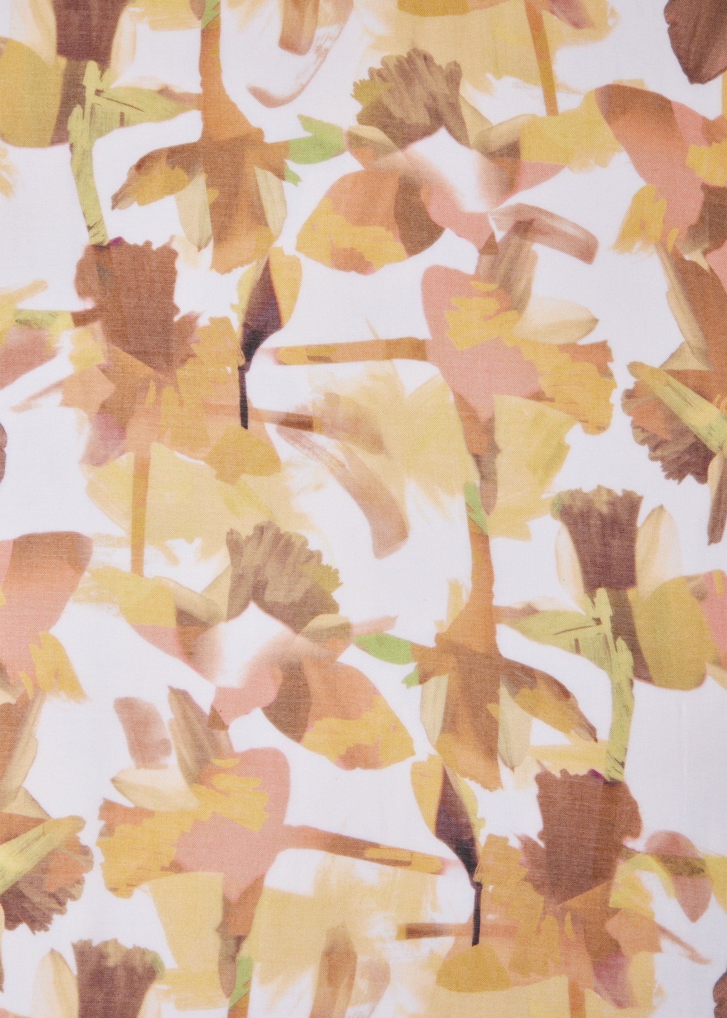 Women's Orange 'Floral Paint' Scarf - 4