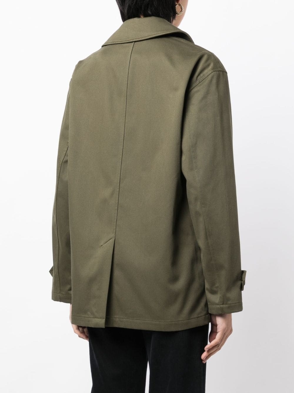 gabardine double-breasted raincoat - 4