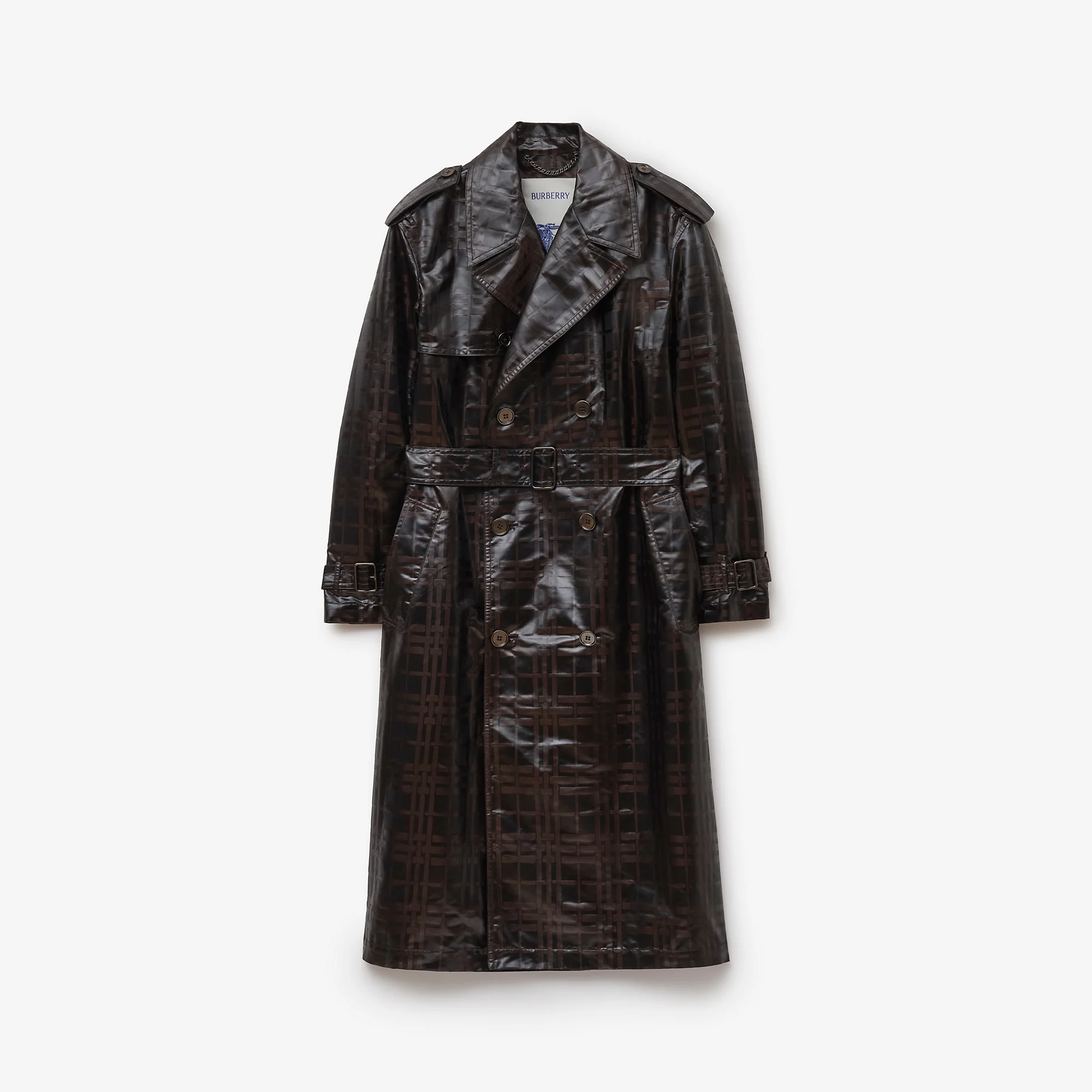 Long Check Hoxton Trench Coat - 1
