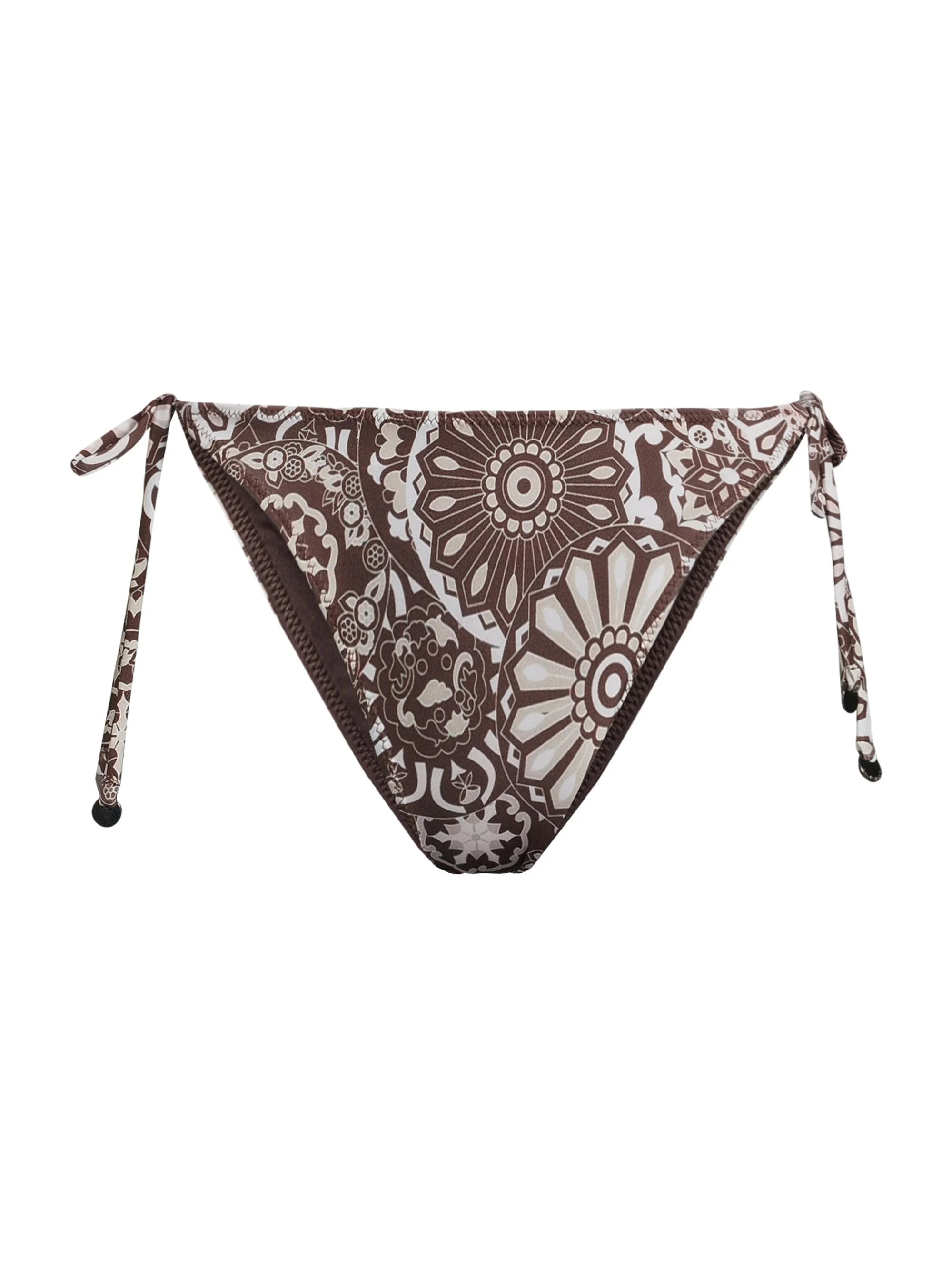 Women's Benni Printed Bikini Bottom - Beach Brown Combo - 1