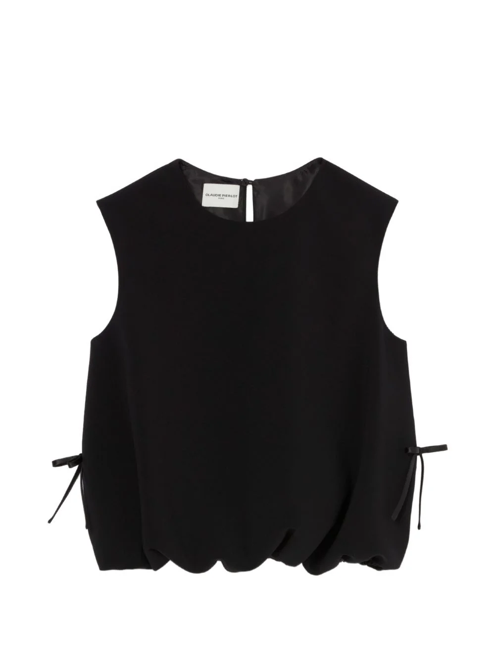bow-detail sleeveless top - 1