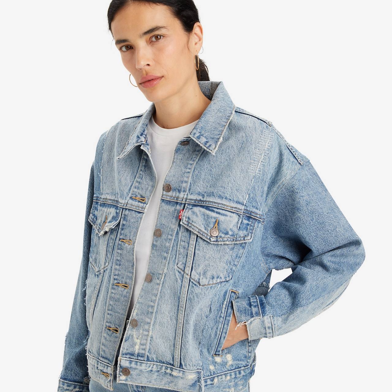 90S REPAIRED TRUCKER JACKET - 5