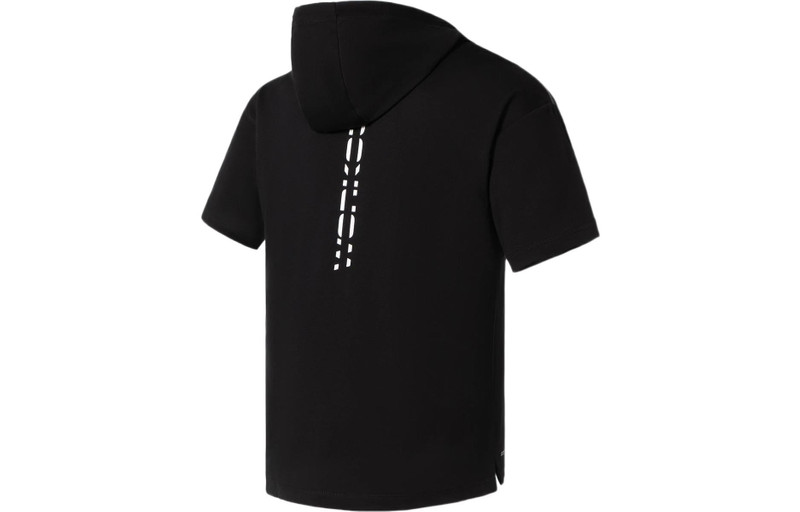 Li-Ning Li-Ning Logo Short Sleeve Hoodie 'Black Pink' AAES013-1 outlook