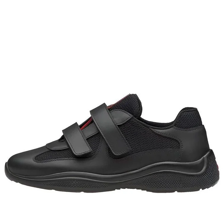 (WMNS) PRADA Sport Leather Sneakers 'Black' 1E796I_6GW_F0002 - 1