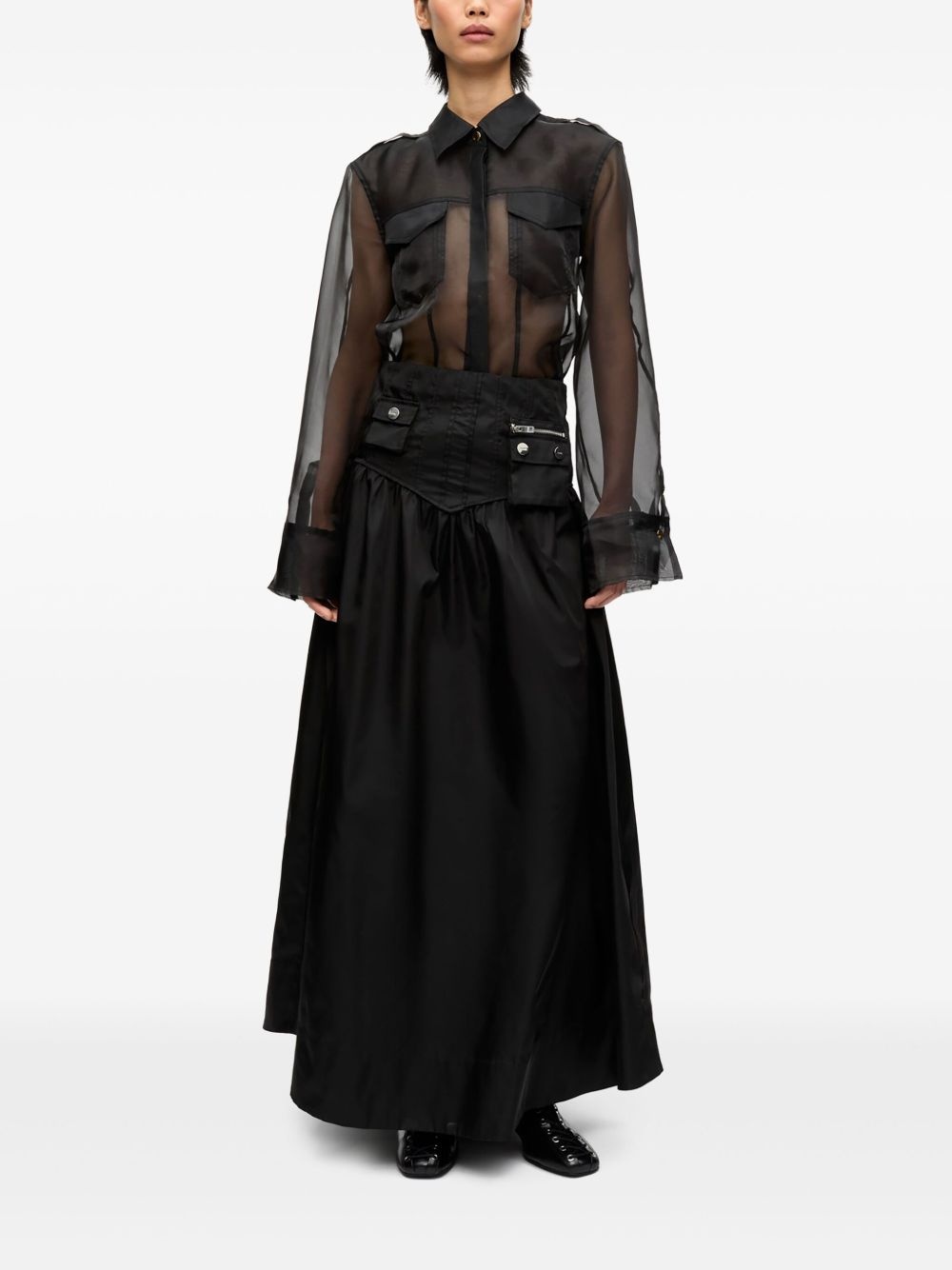 high-waisted maxi skirt - 2