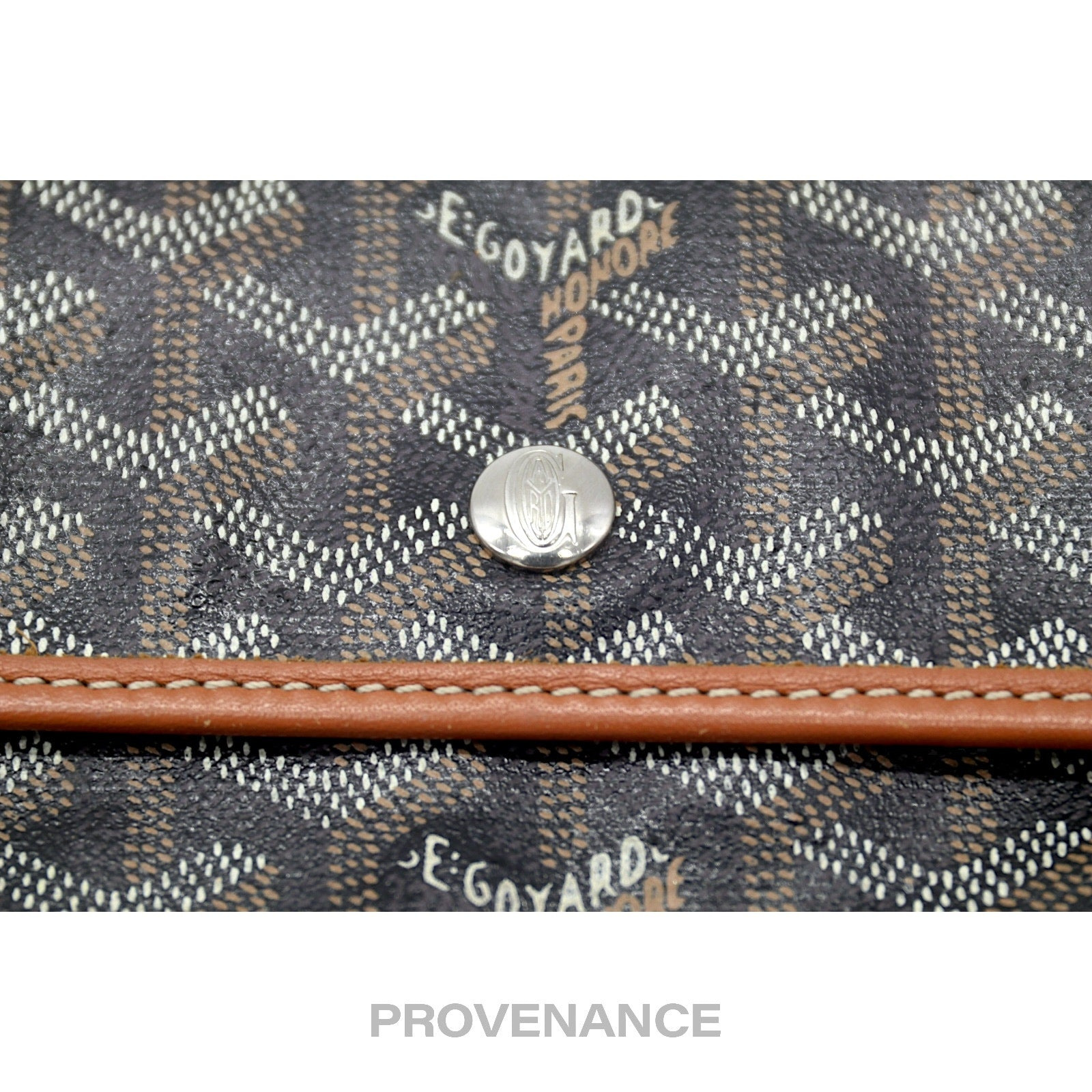 Goyard St. Louis Pouch - Black/Tan Goyardine - 8