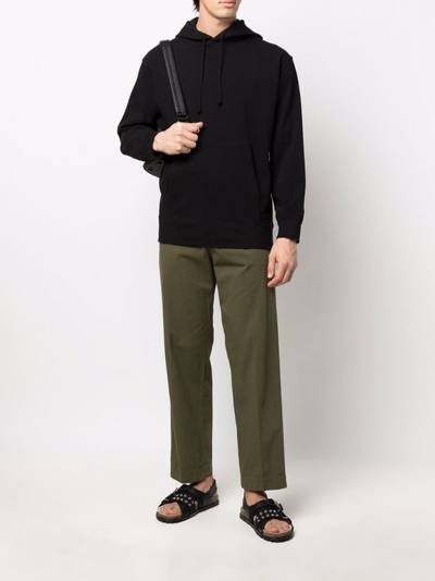 Yohji Yamamoto long-sleeve fleece hoodie outlook
