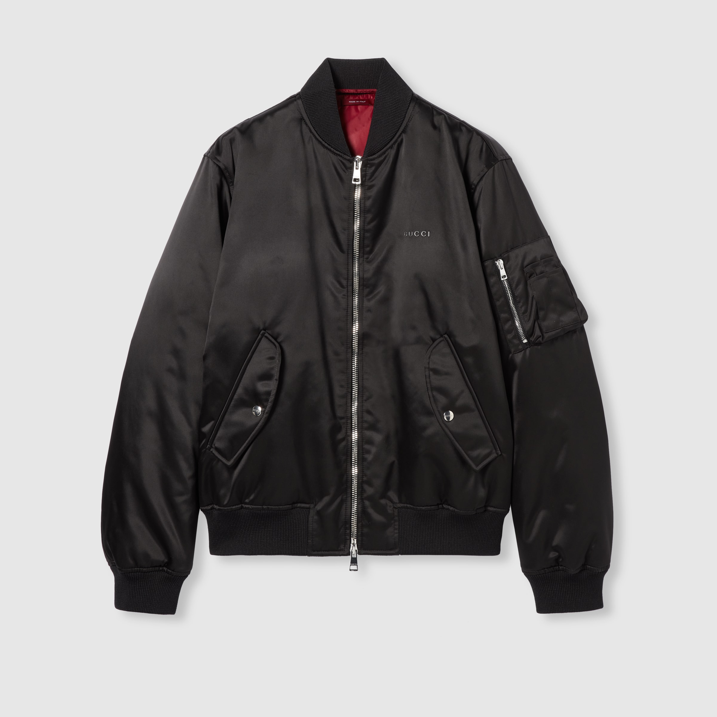 Heavy nylon canvas bomber jacket - 1