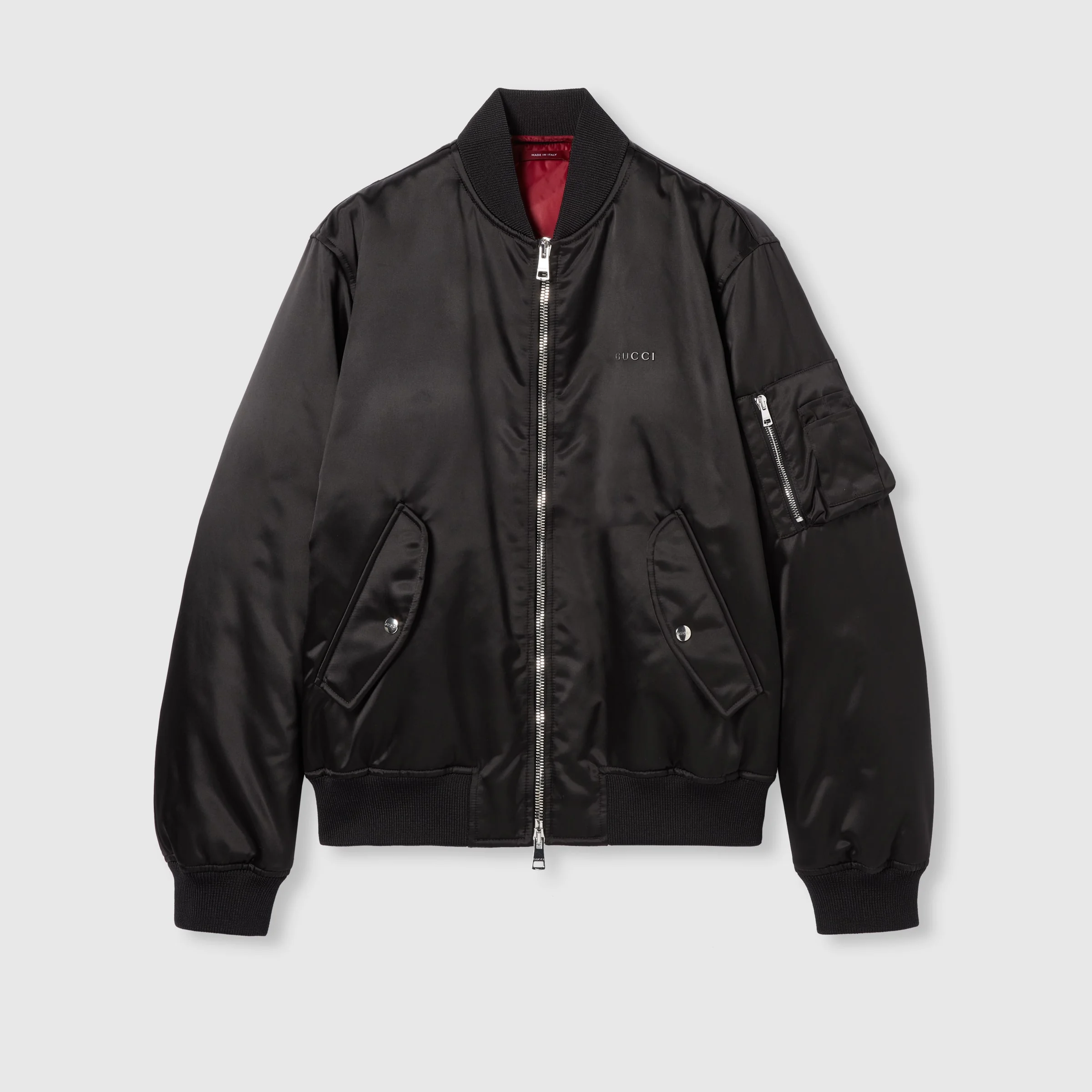 Heavy nylon canvas bomber jacket - 1