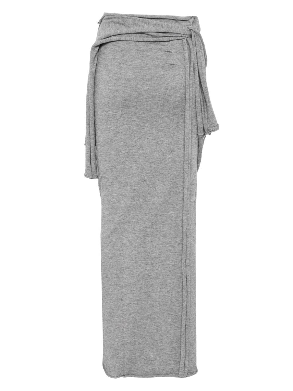 draped-strap knitted skirt - 2