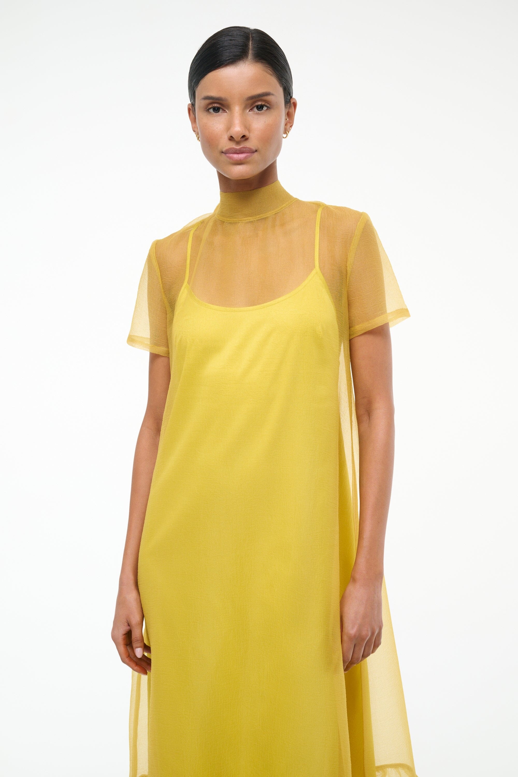 STAUD CALLUNA DRESS CHARTREUSE - 5