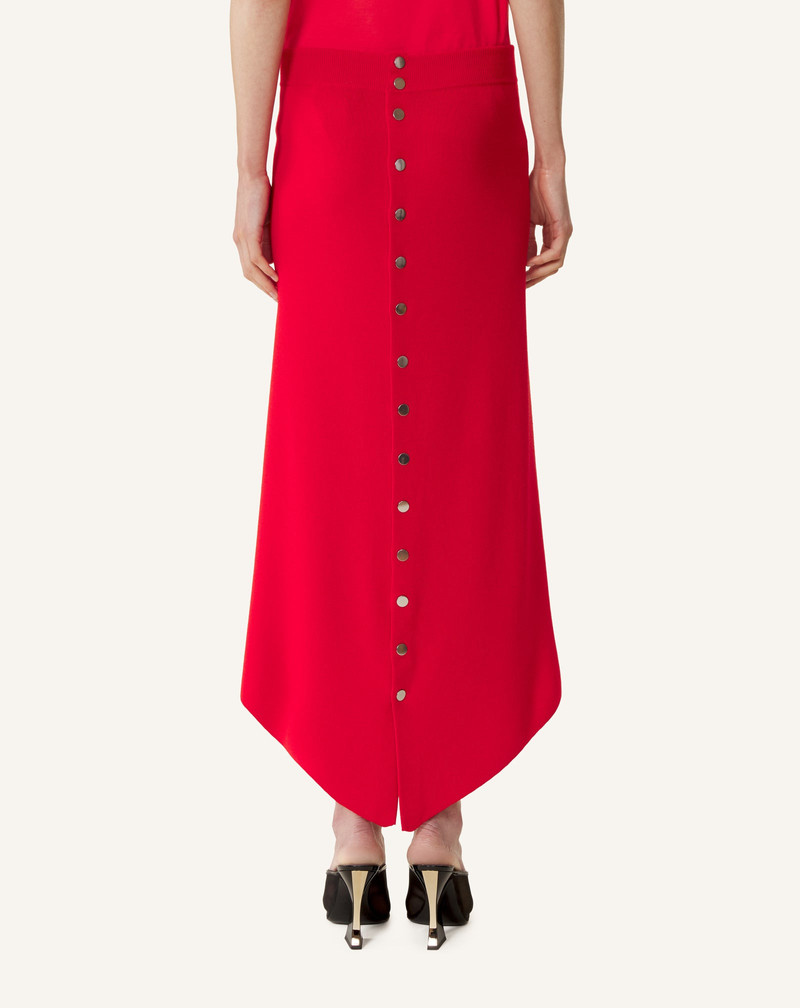 BUTTONED LONG SKIRT IN MERINO WOOL 4
