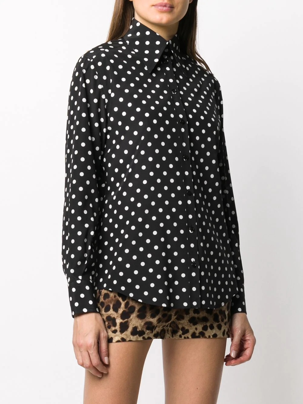 polka dot print shirt - 3