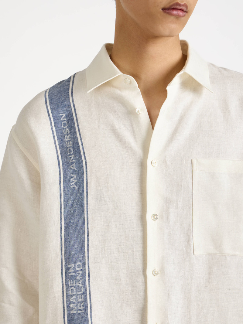 MENS SHIRT IN OFF WHITE & BLUE 4