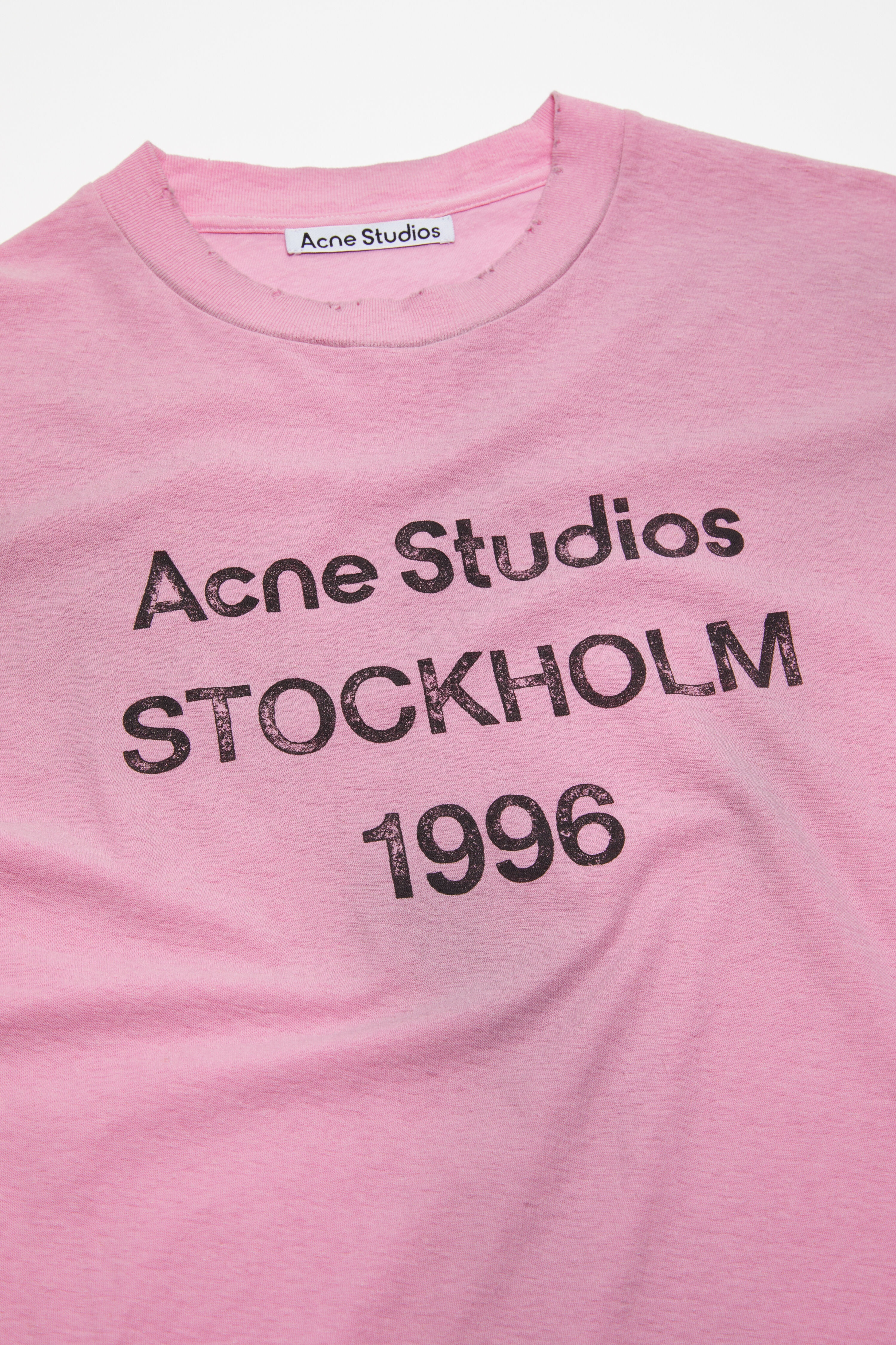 Acne Studios Logo t-shirt - Relaxed fit - Cotton candy pink