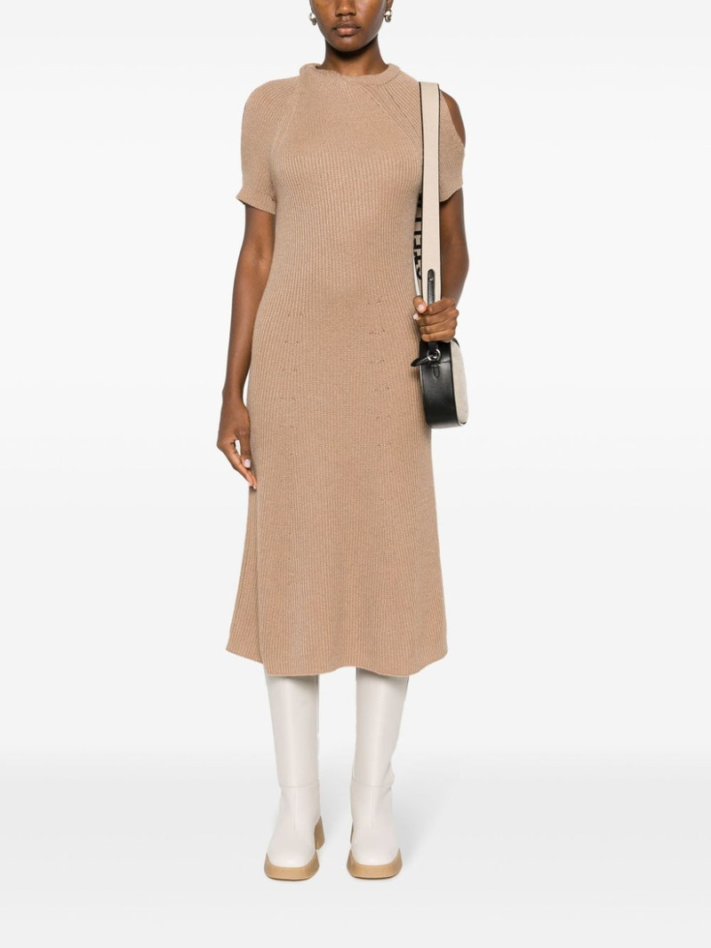 Stella McCartney short-sleeve ribbed-knit midi dress outlook