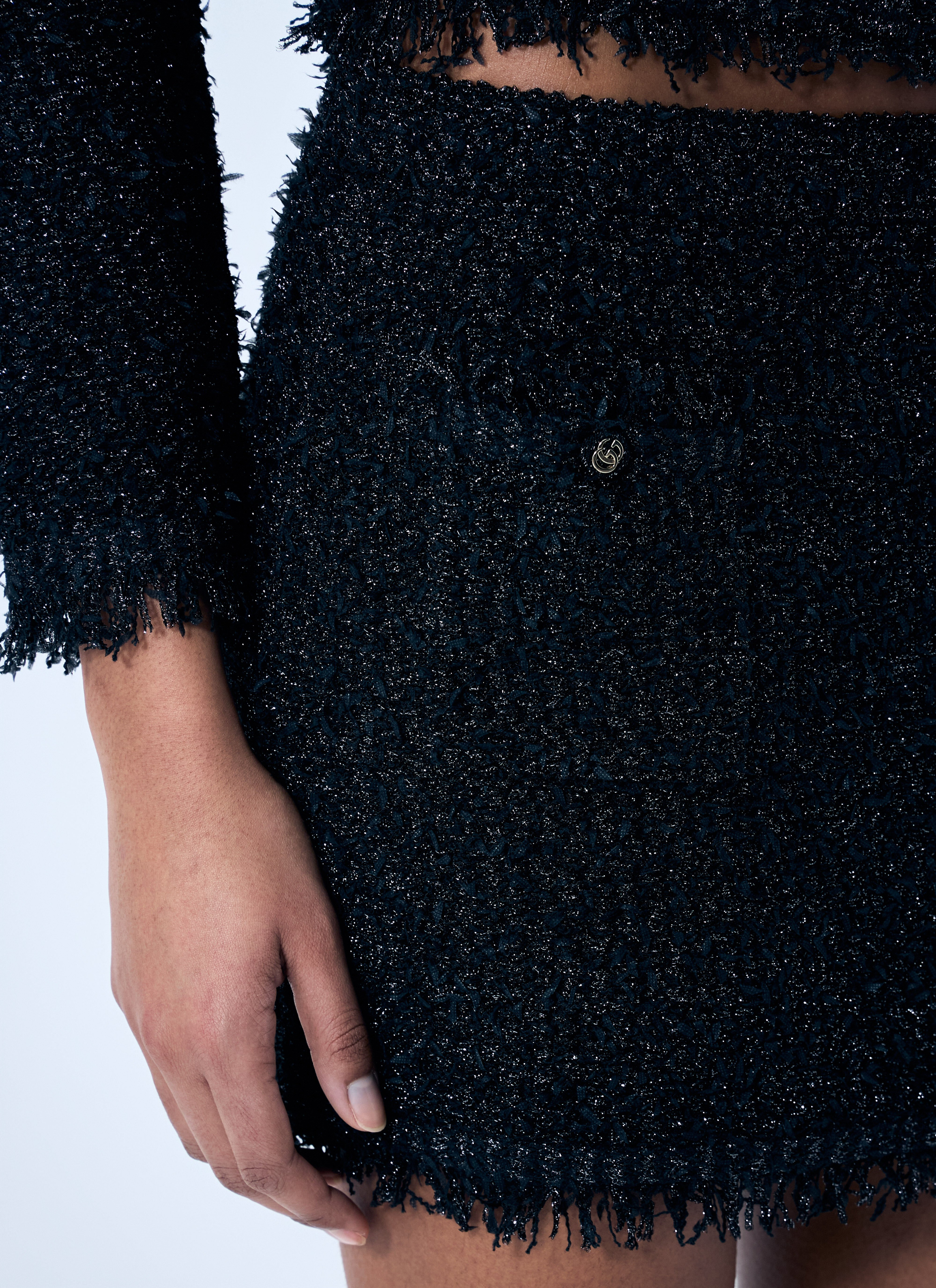 Lamé Woven Mini Skirt - 5