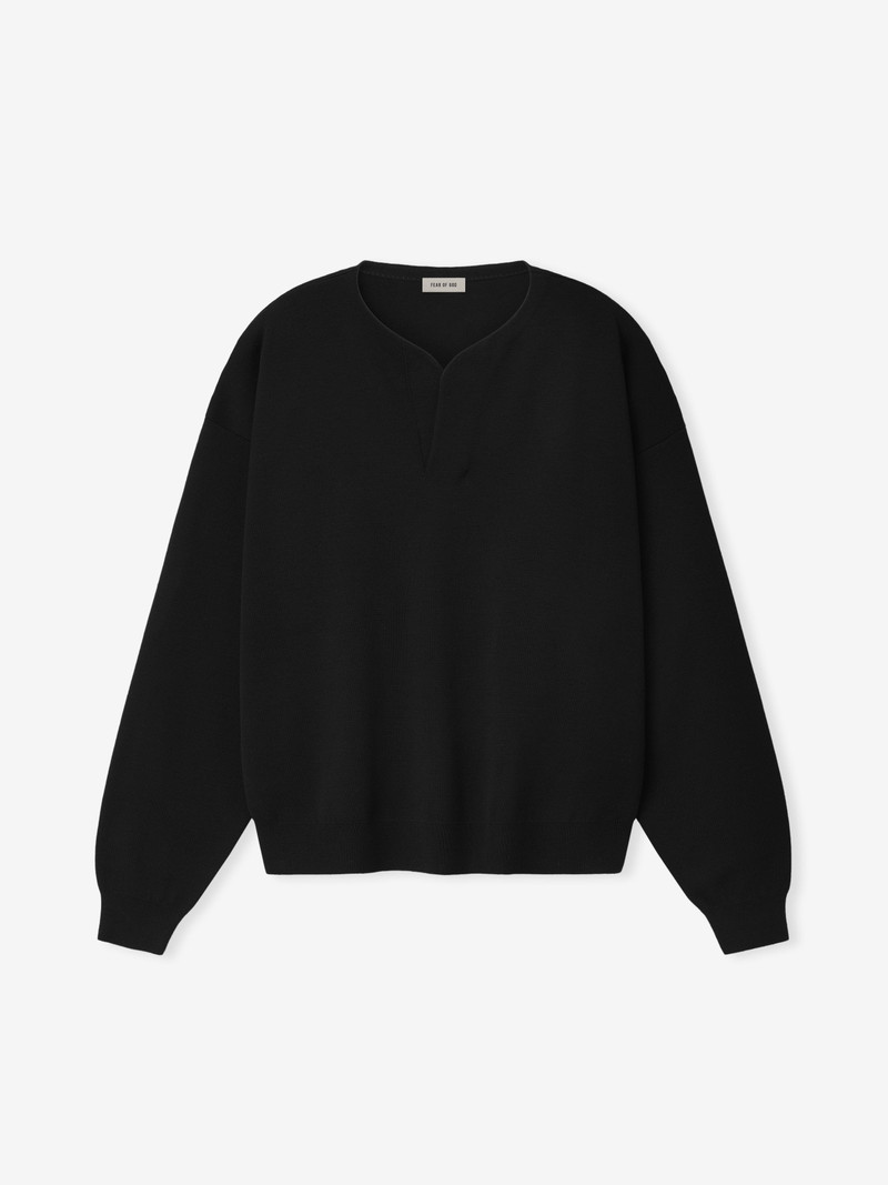 Merino Milano Knit Henley Sweater 4