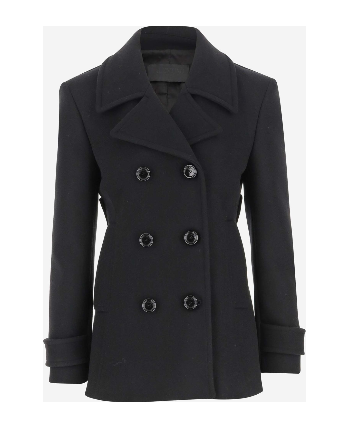 Double-breasted Wool Coat - 1