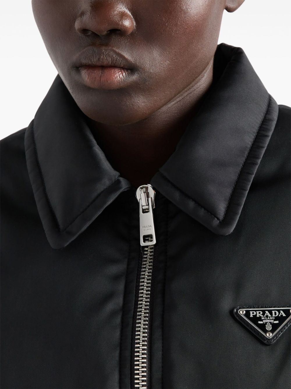 triangle logo belted jacket - 5