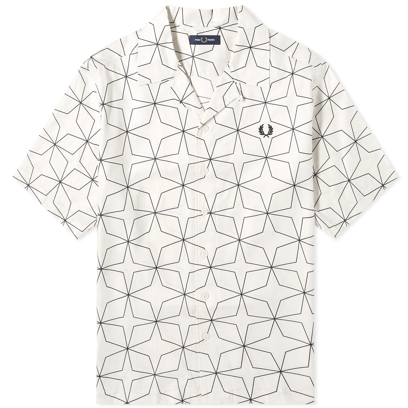 Fred Perry Geometric Short Sleeve Vacation Shirt - 1