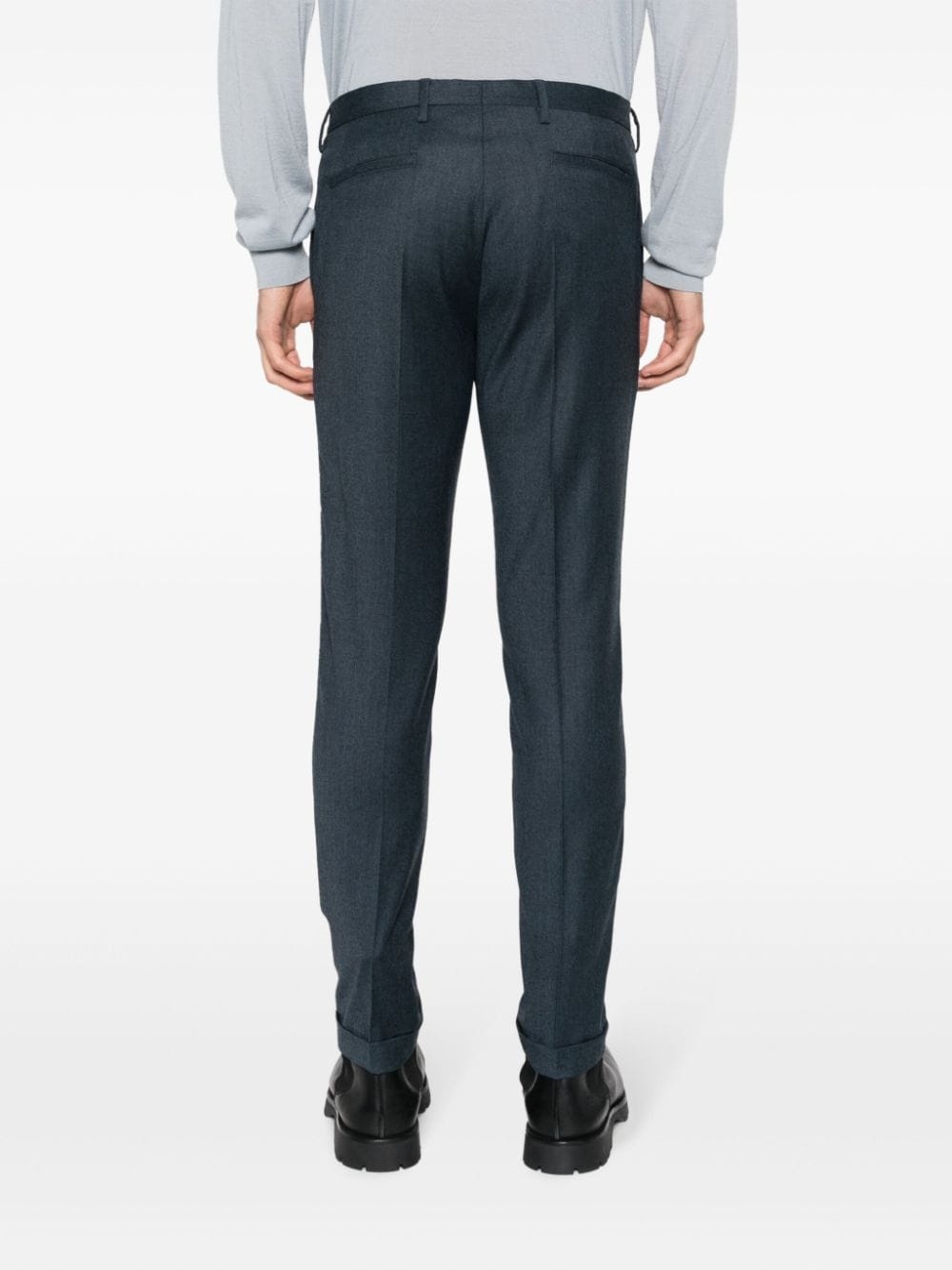 tapered-leg wool chinos - 4