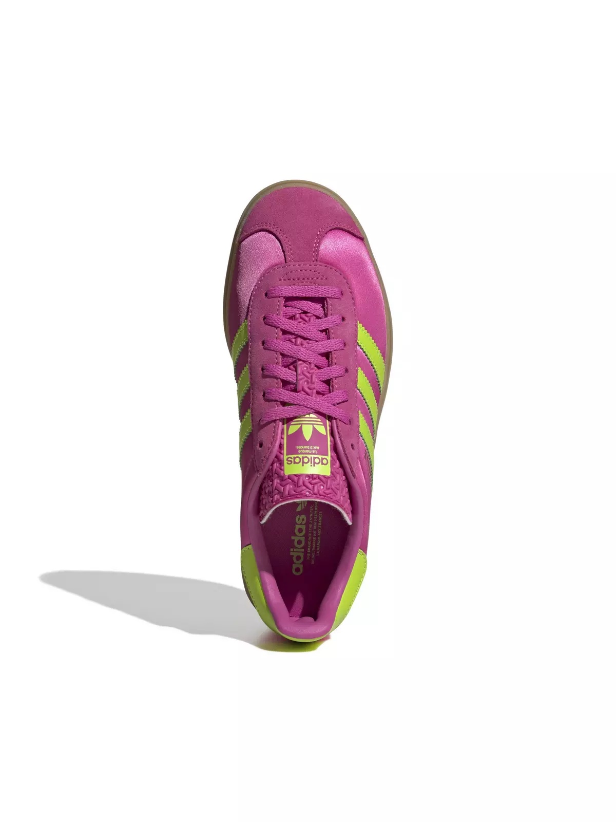 Originals Gazelle Bold "Semi Lucid Fuchsia/Solar Slime/Gold Metallic" Women's Shoe - 3