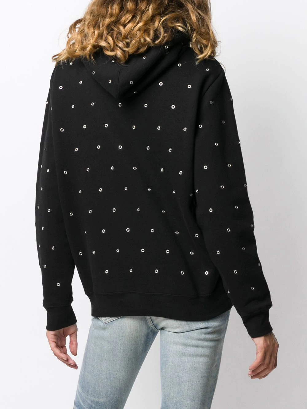 eyelet logo hoodie - 4