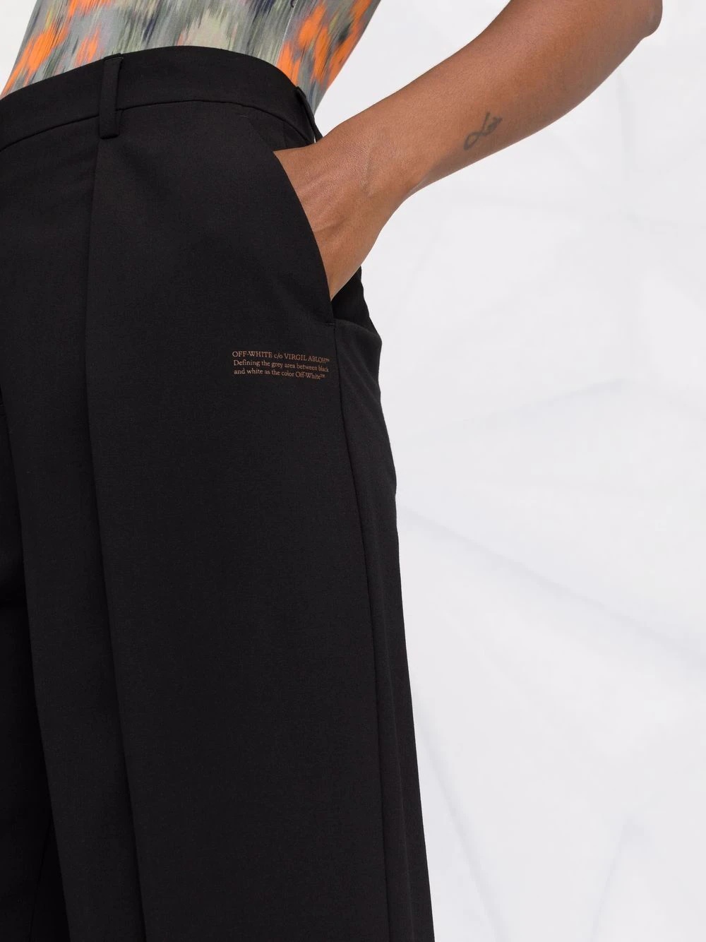 logo-print tailored trousers - 5