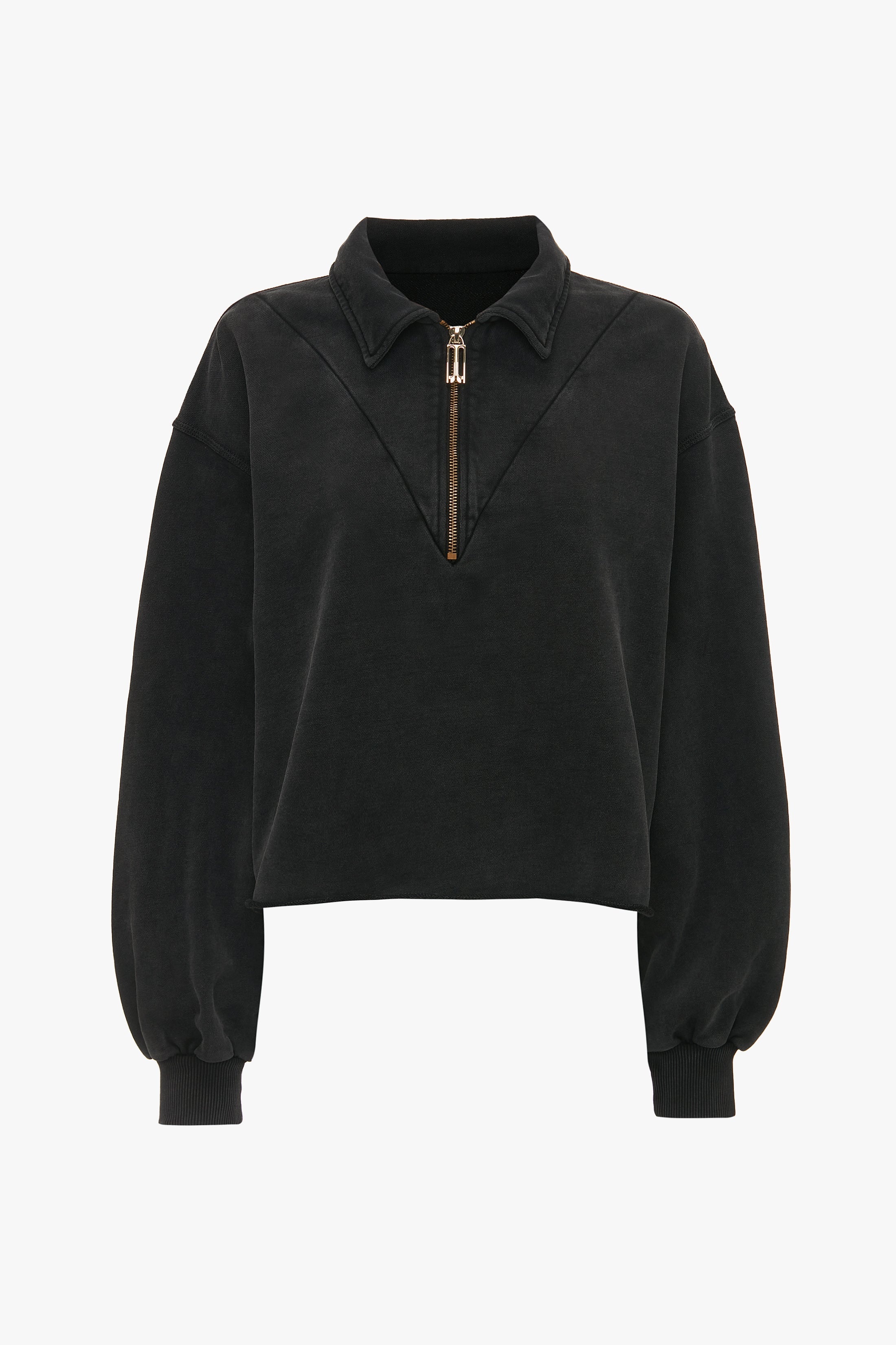 Half Zip Sweatshirt In Black - 1