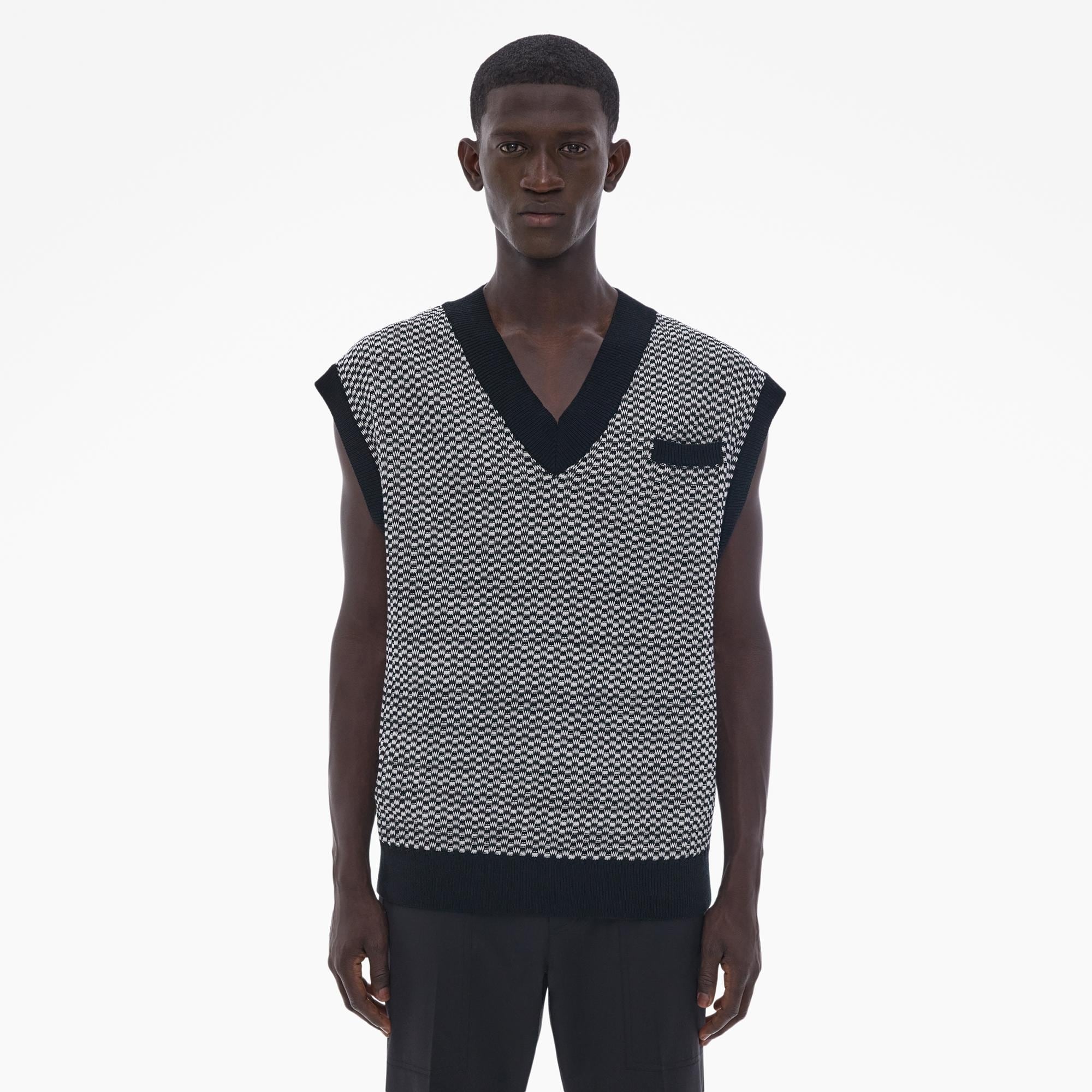 V-NECK SWEATER VEST - 3