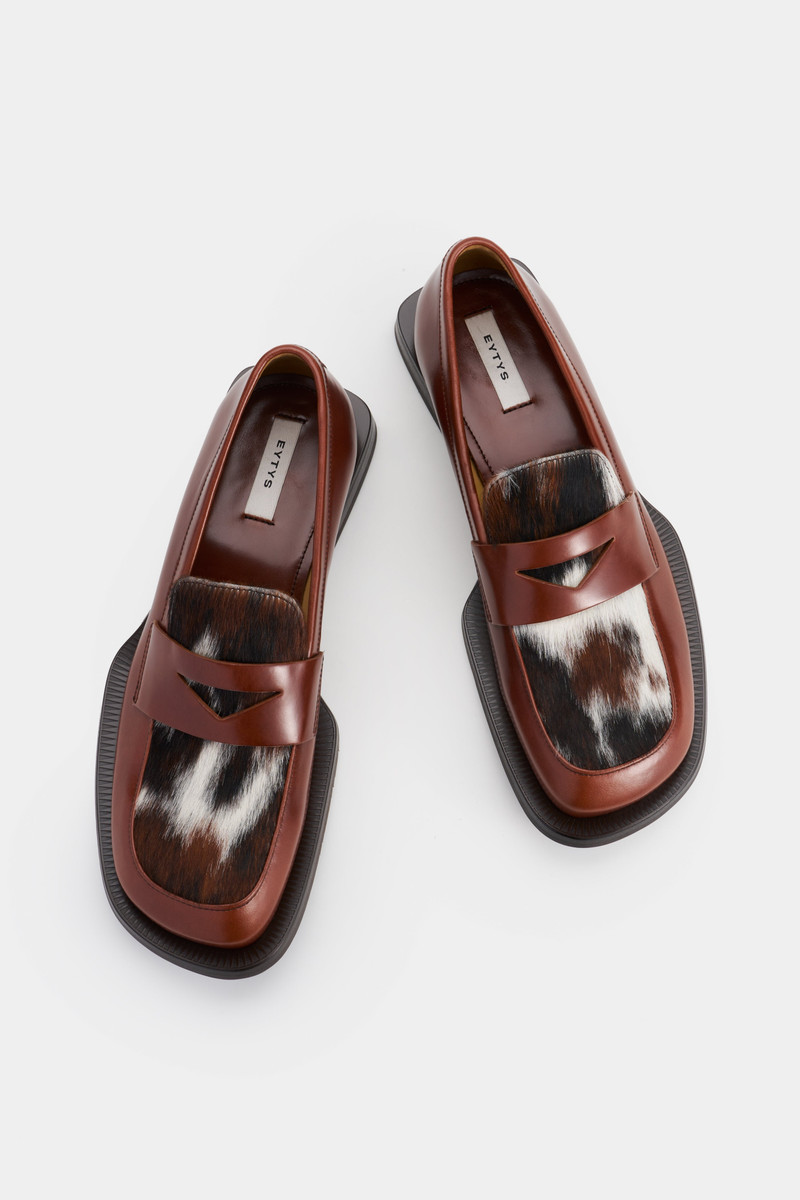 SAVANT MAHOGANY CALF-HAIR LEATHER 5