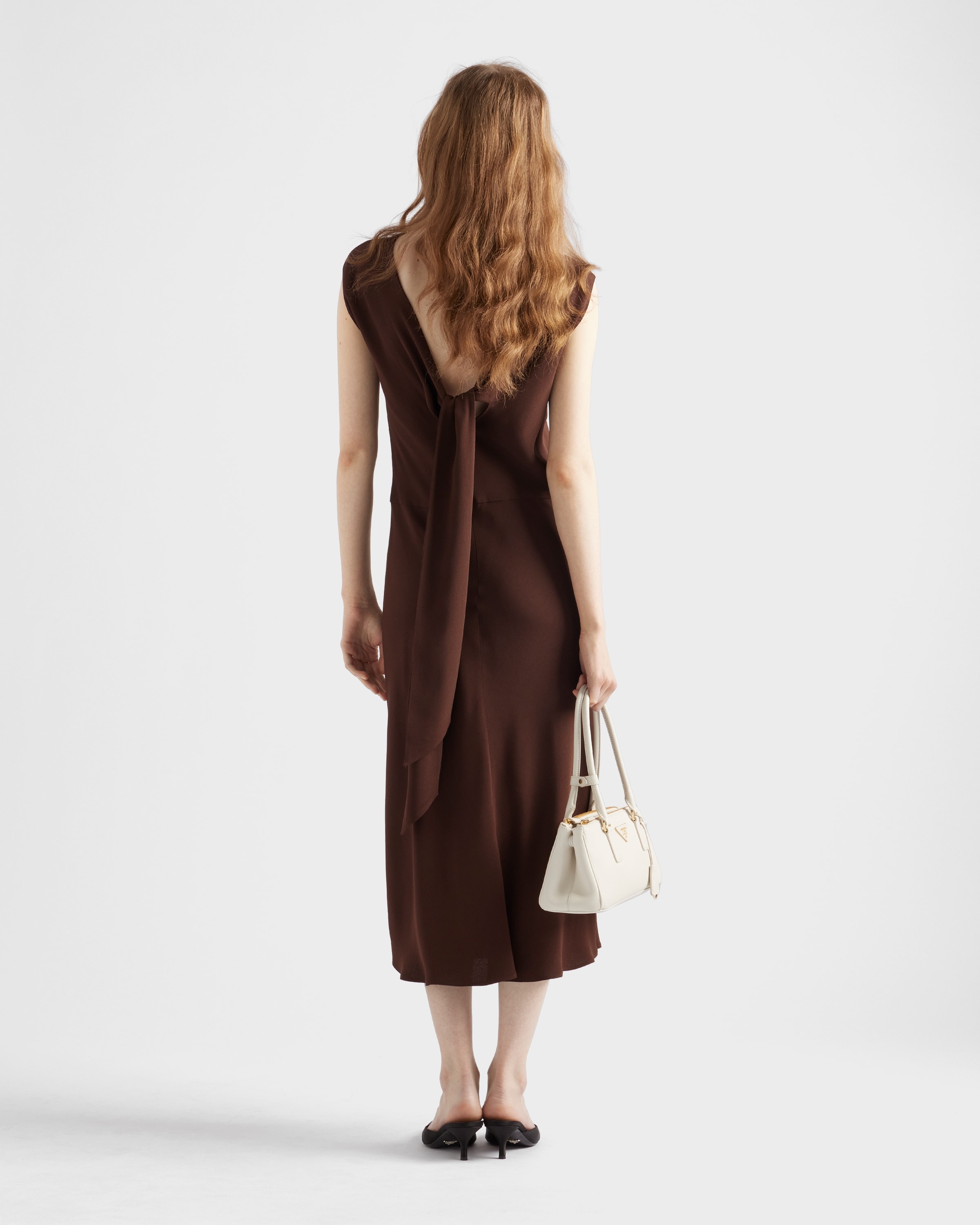Satin crepe midi-dress - 5