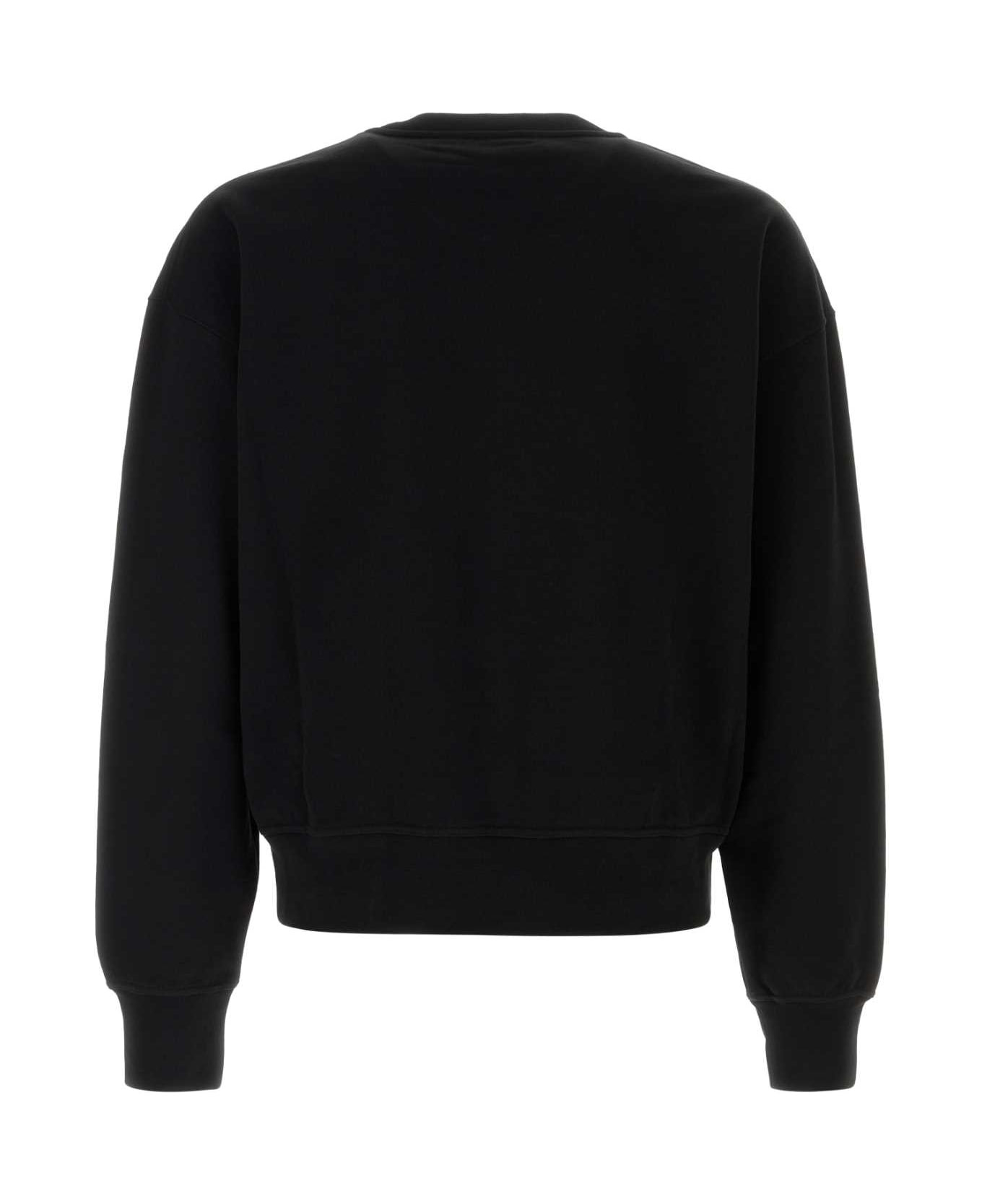 Black Cotton Sweatshirt - 2