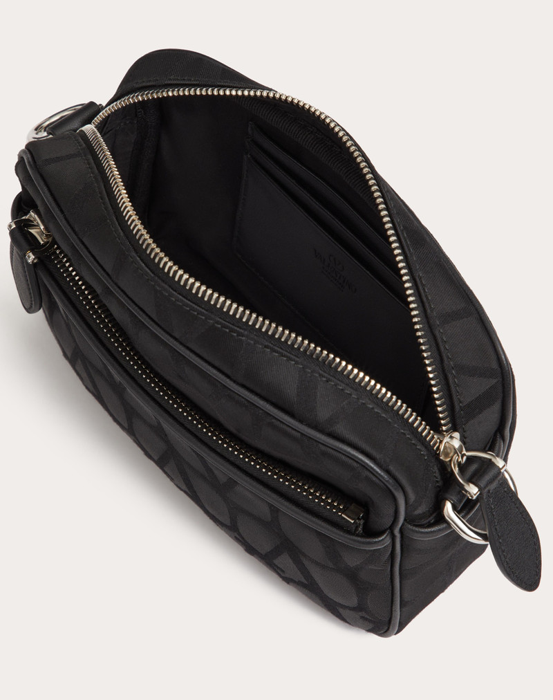 TOILE ICONOGRAPHE SHOULDER BAG IN TECHNICAL FABRIC WITH LEATHER DETAILS 7