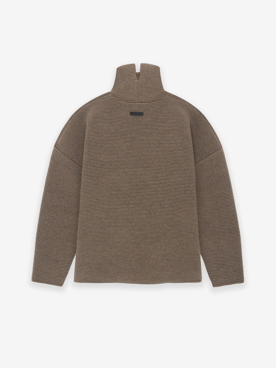 Heavy Ottoman Wool High Neck Sweater - 2