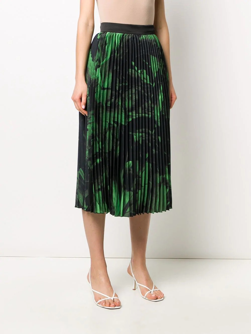 brushstroke plissé skirt - 3