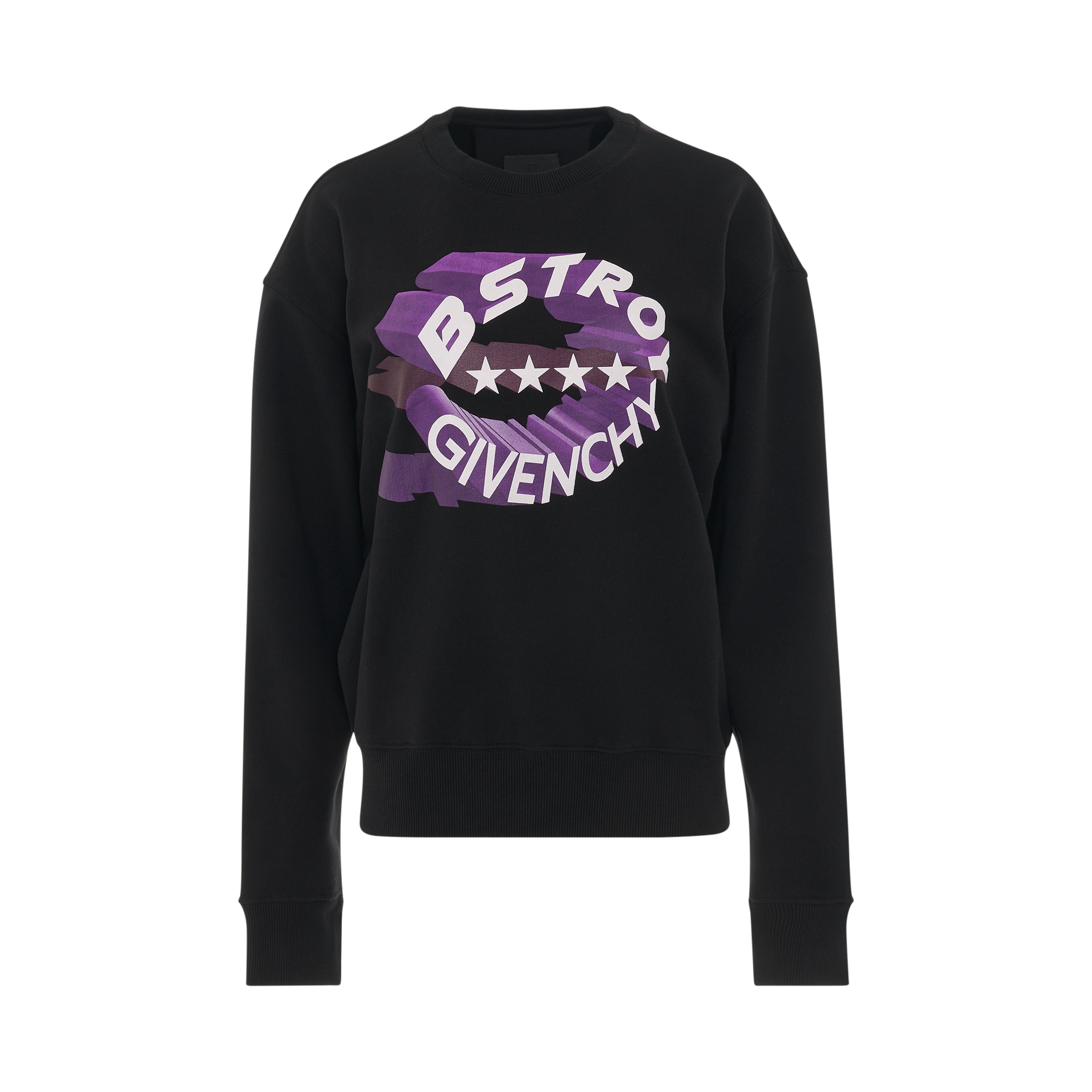 BSTROY Circle Logo Sweatshirt in Black - 1